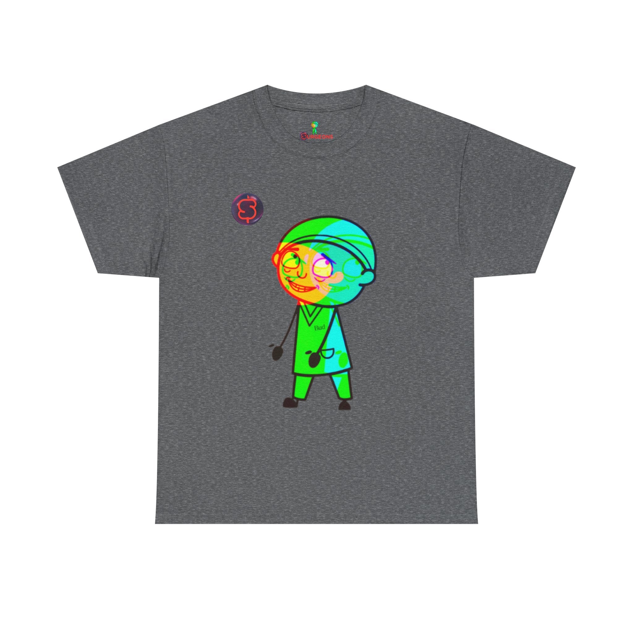 Unisex Heavy Cotton Tee - Colorful Cartoon Surgeon Logo & 'We Win Together' Motivational Graphic Tee