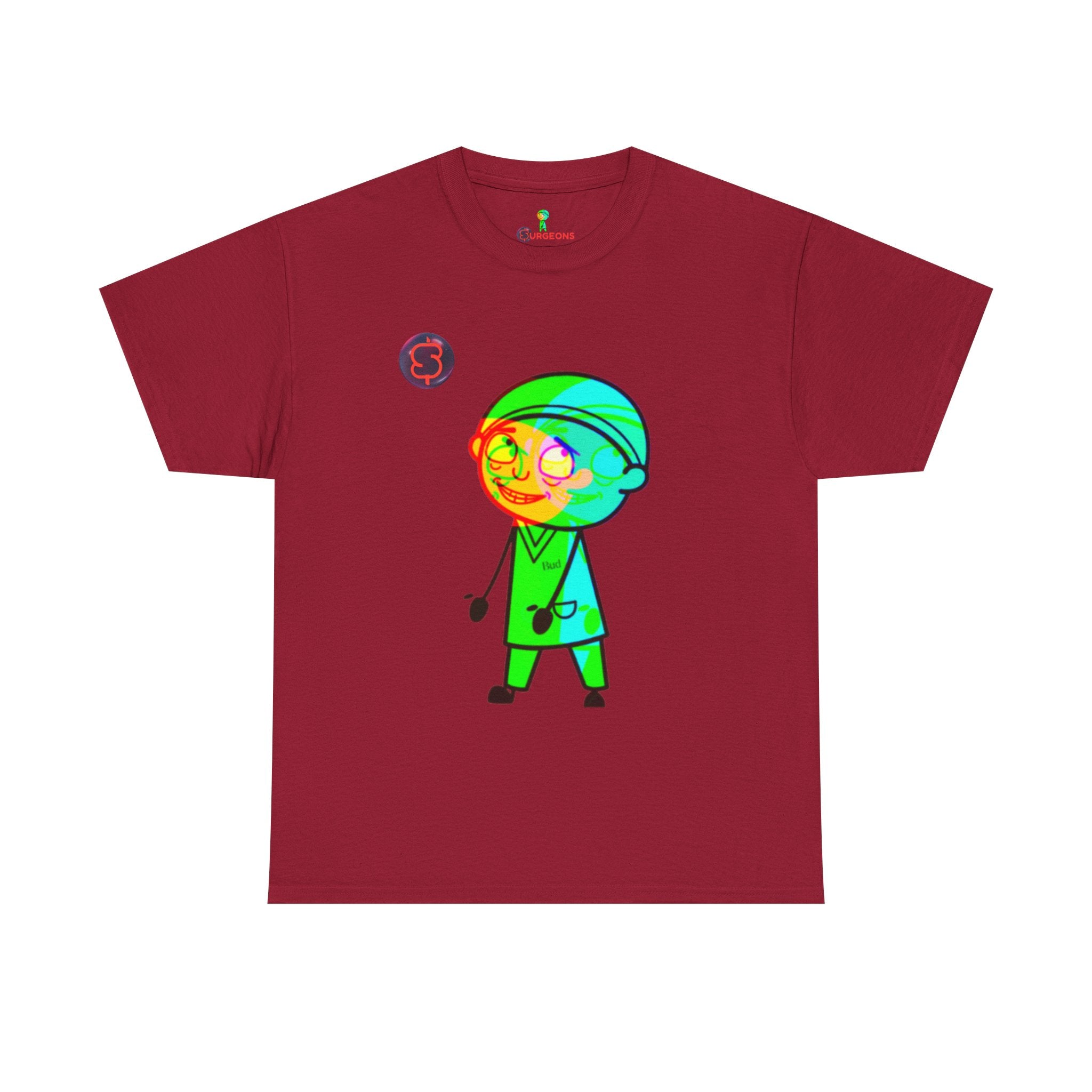 Unisex Heavy Cotton Tee - Colorful Cartoon Surgeon Logo & 'We Win Together' Motivational Graphic Tee